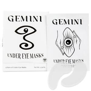 Gemini 5PK Under Eye Masks Reduce Dark Circles Puffy Eyes Bags Wrinkles Vegan